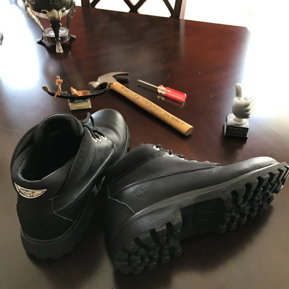 Black Timberland Work Boots Size 12
